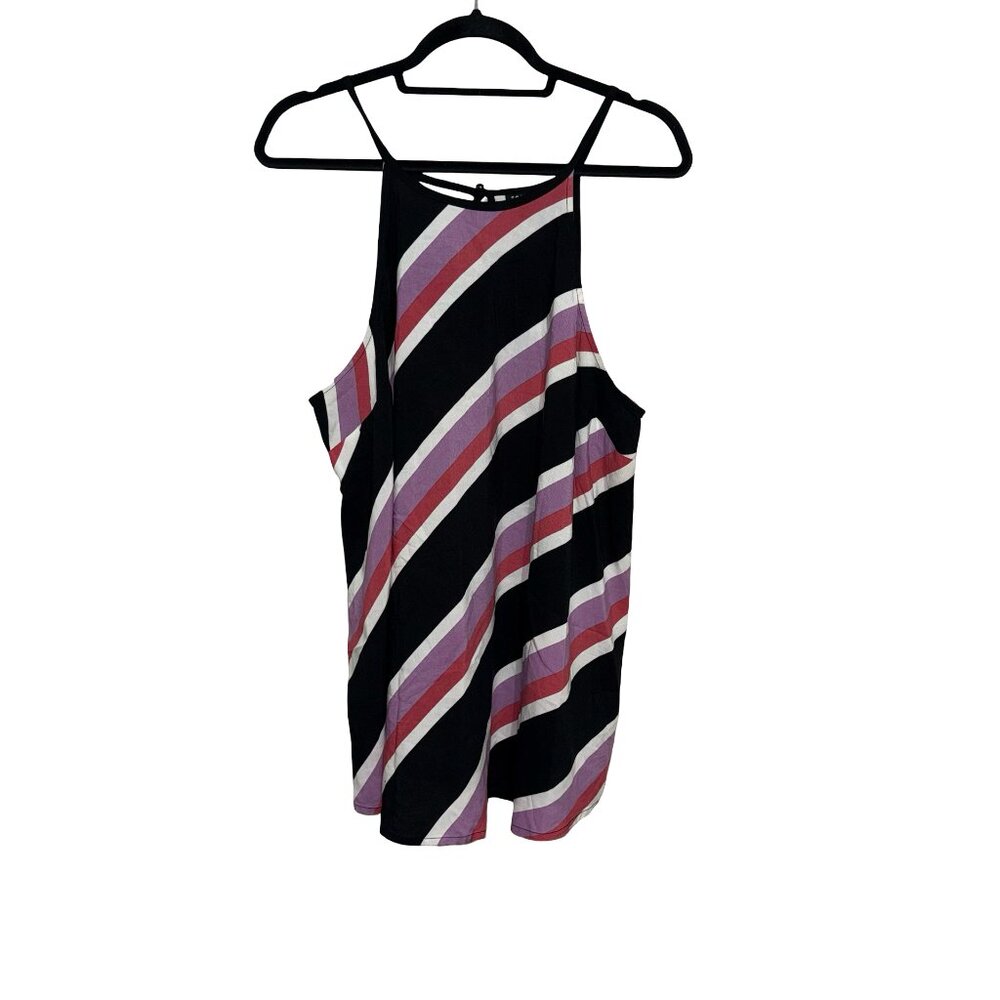 Torrid Multi Stripe Challis Goddess Striped Tank Top Sz 1 NWT